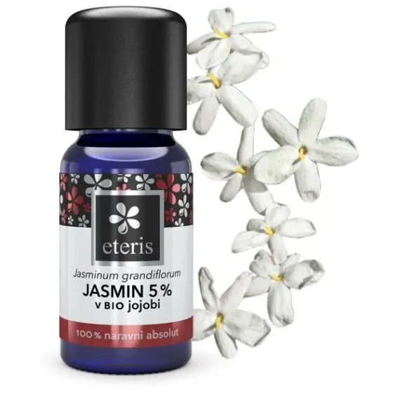 Favn, eterično olje jasmina 5% absolut v BIO jojobi, 10 ml