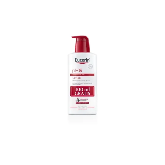 Eucerin, pH5 losjon za suho in občutljivo kožo, 300 ml +100 ml