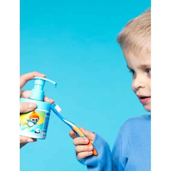 Jordan, Kids zobna pasta z blagim sadnim okusom 0 - 5 let 1000 ppm F, 150 ml