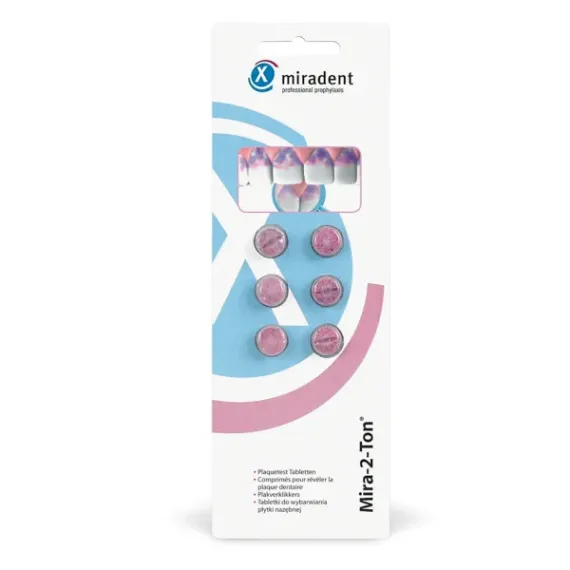 Miradent, Mira-2-Ton tablete za preverjanje zobnih oblog, 6 tablet