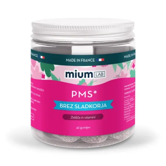 Mium Lab, PMS gumiji brez sladkorja, 42 gumijev