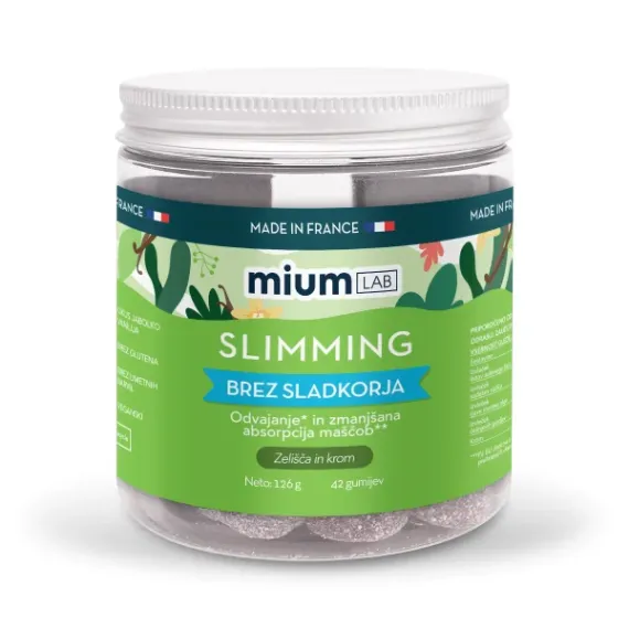 Mium Lab, Slimming gumiji brez sladkorja, 42 gumijev