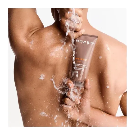 Nuxe, Men Boost gel za prhanje za obraz, brado, telo in lase, 200 ml