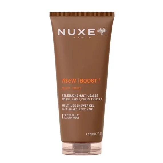 Nuxe, Men Boost gel za prhanje za obraz, brado, telo in lase, 200 ml