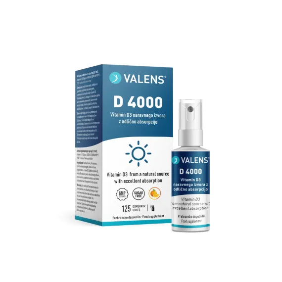 Valens, D 4000 ustno pršilo, 25 ml