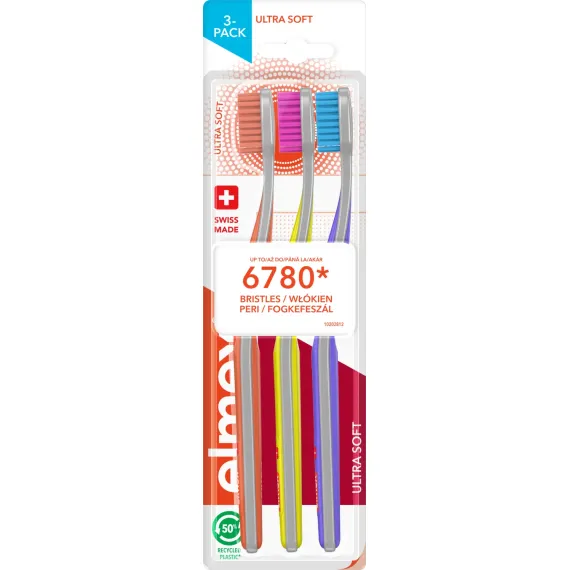 Elmex, zobna ščetka ultra soft, 3 ščetke