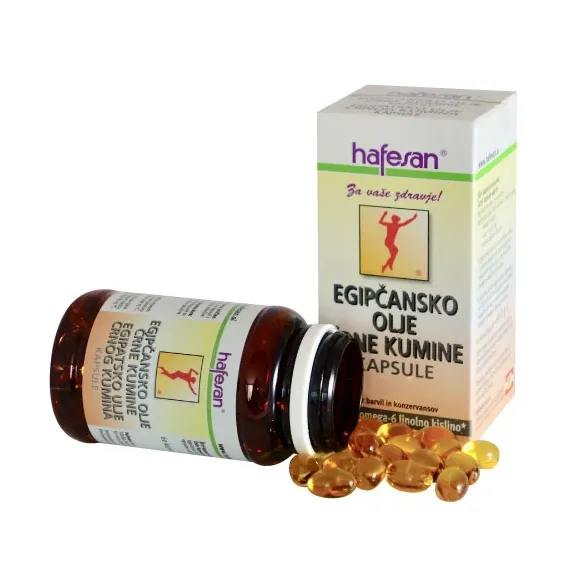 Hafesan, Egipčansko olje Črne kumine kapsule, 60 kapsul