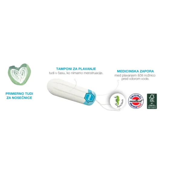 Jasmin, Higienski tamponi Aqua block - Normal, 16 kos