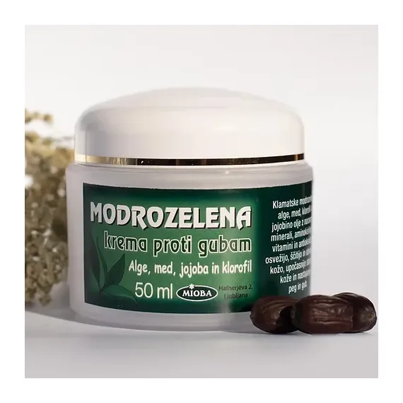 Mioba, Modrozelena krema proti gubam, 50 ml