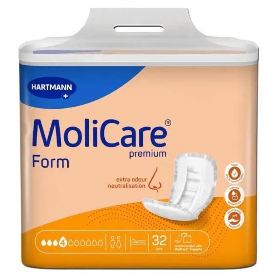 MoliCare, Premium Form hlačne podloge, 4 kapljice, 32 podlog