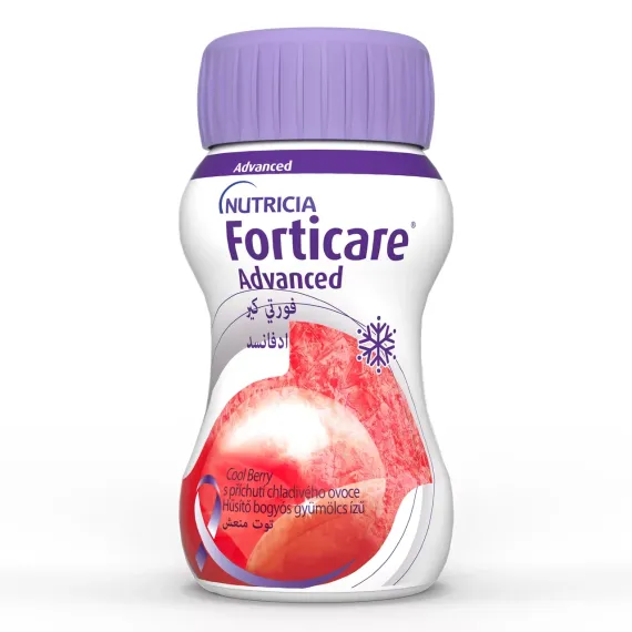 Forticare Advanced, okus osvežilno rdeče sadje, 125 ml, 4 plastenke