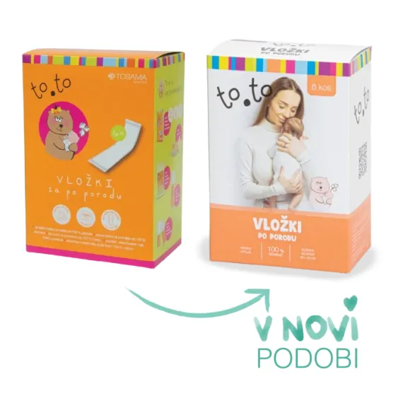 to.to., Mama bombažni vložek po porodu, 6 kosov