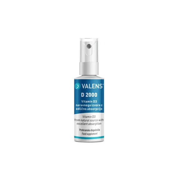 Valens, D2000 ustno pršilo, 25 ml