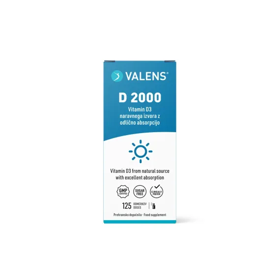 Valens, D2000 ustno pršilo, 25 ml
