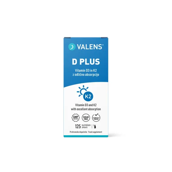 Valens, D - plus, ustno pršilo, 25 ml