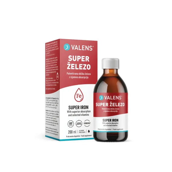 Valens, super železo tekočina, 200 ml