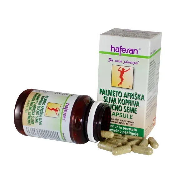 Hafesan, Palmeto + afriška sliva + kopriva + bučno seme kapsule, 30 kapsul