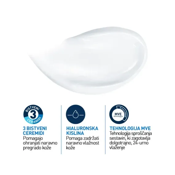 CeraVe, vlažilna krema za suho in zelo suho kožo, refill, 454 g