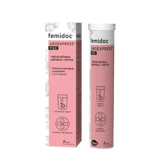 Femidoc, Uroexpress Fizz, 14 šumečih tablet