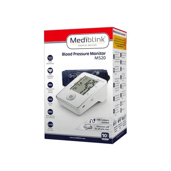 Mediblink, Nadlahtni merilnik krvnega tlaka z adapterjem M520, 1 komplet