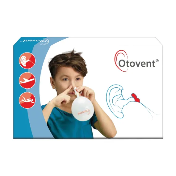 Otovent, pripomoček z balonom za nos za izenačitev negativnega tlaka v srednjem ušesu