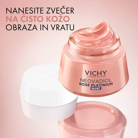 Vichy, Neovadiol rose platinum rožnata nočna krema za zapolnitev in poživitev kože, 50ml