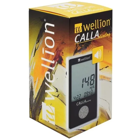 Wellion, Calla Dialog merilnik glukoze v krvi za slepe in slabovidne osebe, 1 set