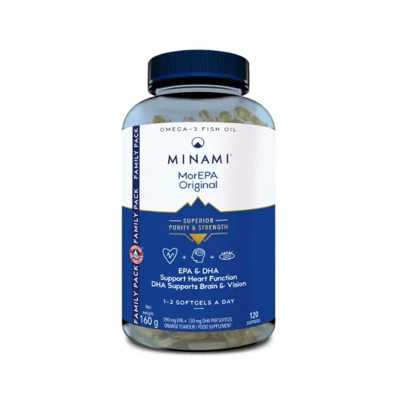 Minami, MorEPA Original mehke kapsule, 120 kapsul