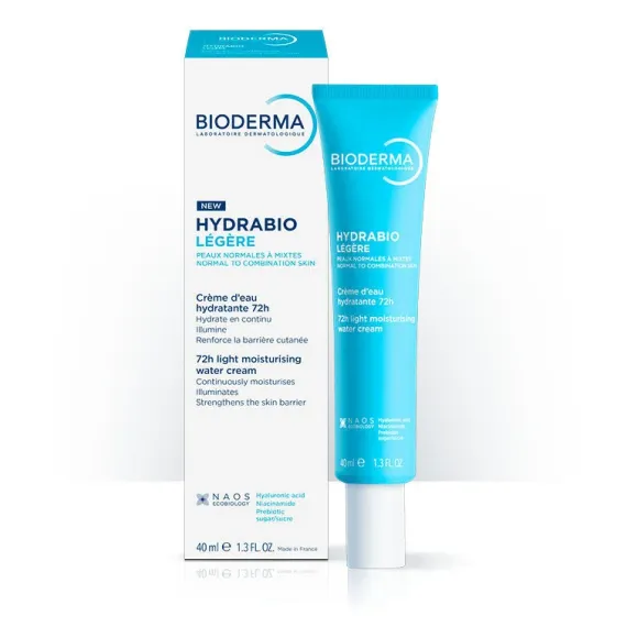 Bioderma, Hydrabio Legere vlažilna krema za 72-urno hidracijo, 40 ml