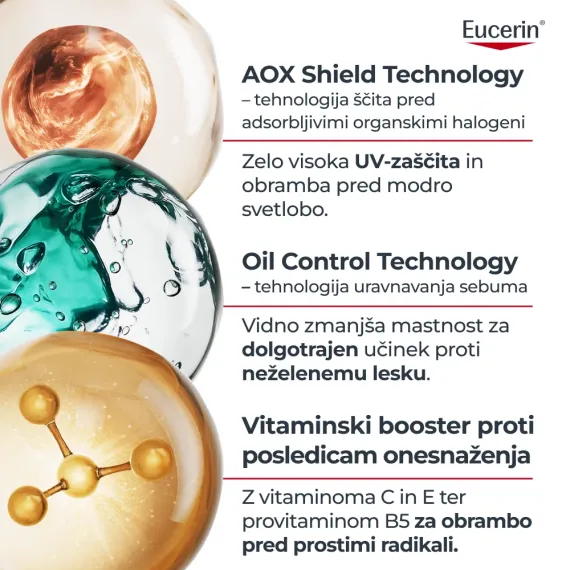 Eucerin, Sun Oil Control dry touch dnevni UV serum ZF50+, 30 ml