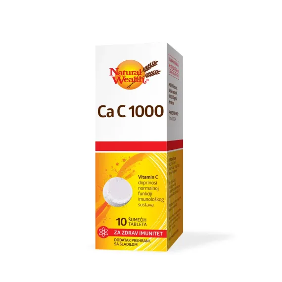 Natural Wealth, Ca C 1000, 10 šumečih tablet