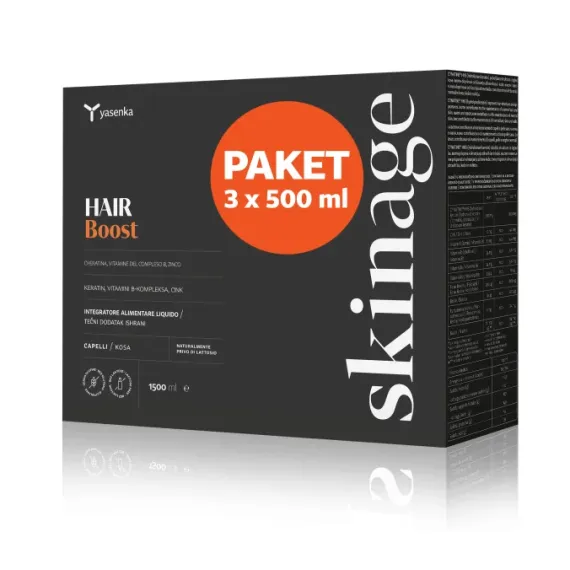 Yasenka, Skinage Hair Boost tekočina, paket 3x 500 ml