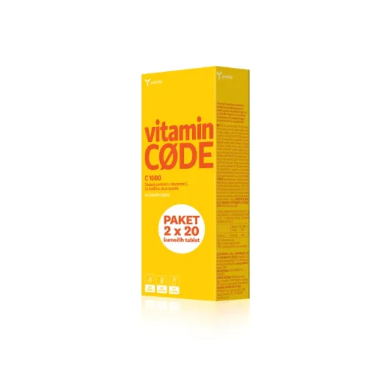Yasenka, Vitamin Code C 1000, paket 2x 20 šumečih tablet