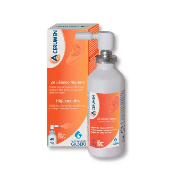 A-Cerumen, pršilo za ušesno higieno, 40 ml
