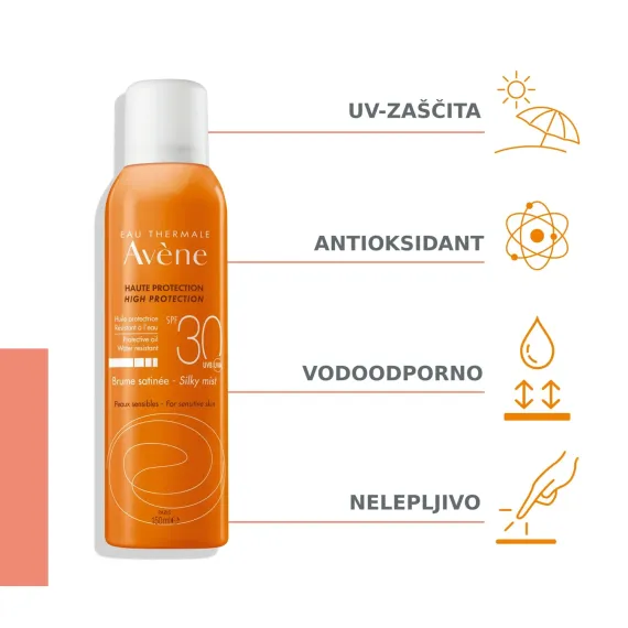 Avène, Sun Silky Mist pršilo SPF30, 150 ml
