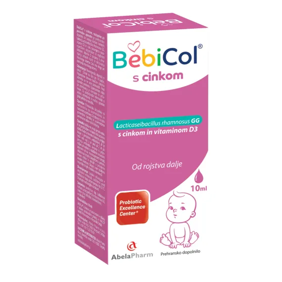 Abela Pharm, BebiCol s cinkom raztopina, 10 ml