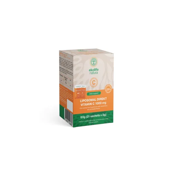 Ekolife Natura, Liposomski direkt Vitamin C 1000 mg, prašek 3 g, 21 vrečk