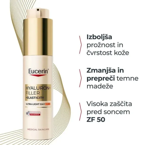 Eucerin, Hyaluron-Filler + Elasticity ultralahki dnevni fluid ZF50, 50 ml