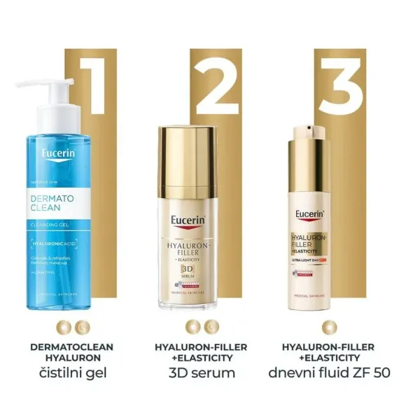 Eucerin, Hyaluron-Filler + Elasticity ultralahki dnevni fluid ZF50, 50 ml