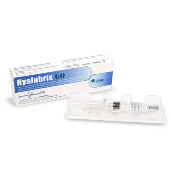Hyalubrix, 60 mg/4 ml raztopina za injiciranje, 1 x napolnjena injekcijska brizga 4 ml