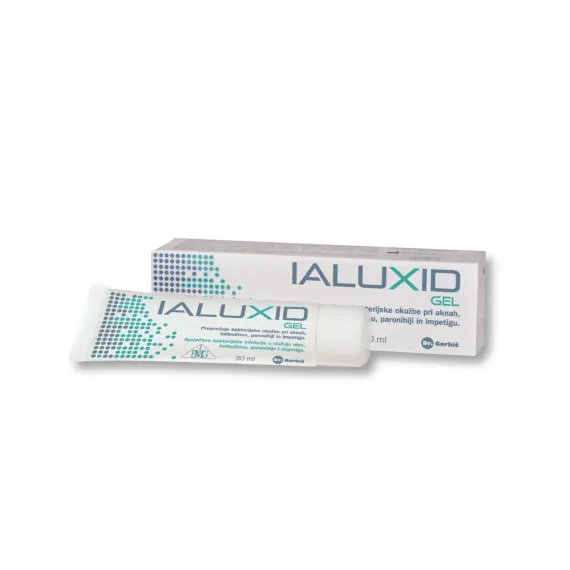 Ialuxid, gel pri aknah in okužbah kože, 30 ml