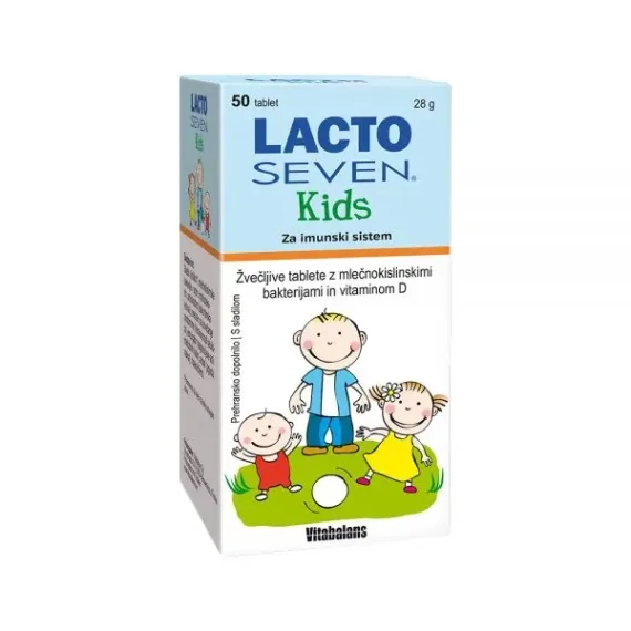 Lactoseven, Kids, 100 žvečljivih tablet