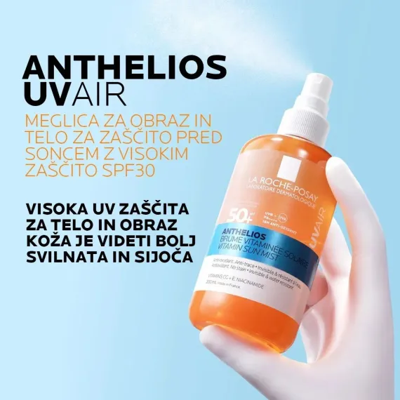 UVair meglica za obraz in telo za zaščito pred soncem ZF30 pršilo, 200ml