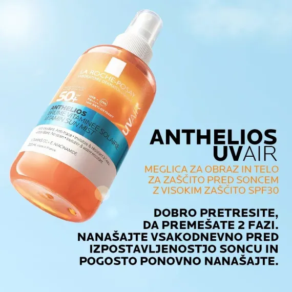 UVair meglica za obraz in telo za zaščito pred soncem ZF30 pršilo, 200ml