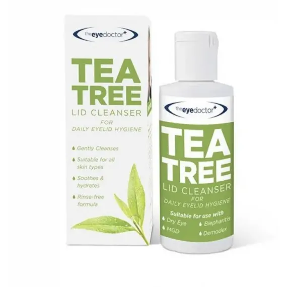 The Eye Doctor, Tea Tree Eyelid čistilna raztopina za veke in trepalnice s čajevcem, 100 ml