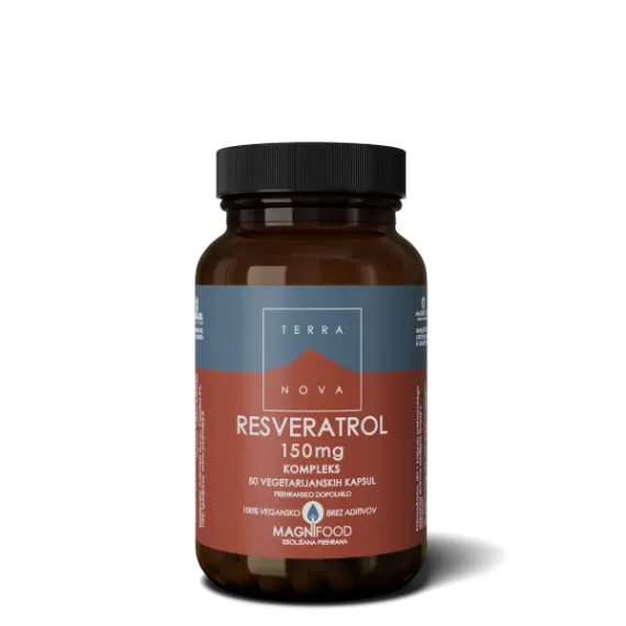 Terranova, Resveratrol 150 mg kompleks, 50 vegetarijanskih kapsul