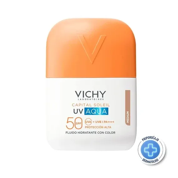Vichy, Capital Soleil UV Aqua tonirani vlažilni fluid Medium ZF50, 50 ml