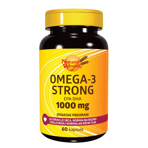 Natural Wealth, Omega 3 Strong, 60 kapsule