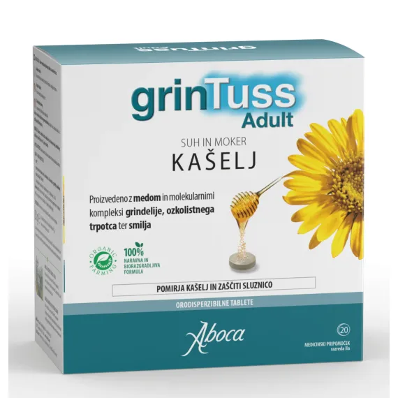 Grintuss Adult, orodisperzibilne tablete, 20 tablet