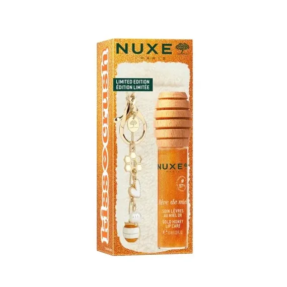 Nuxe, Reve de Miel medena nega za ustnice, Limited Ddition zlata z ovitkom, 10 ml